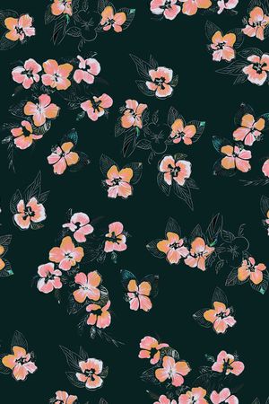 花卉印花华亿平台图片