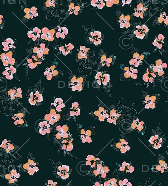 花卉印花华亿平台图片