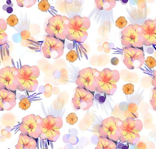 花卉印花华亿平台图片