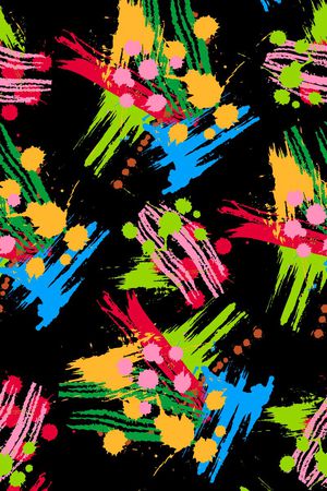 水墨笔触印花华亿平台图片