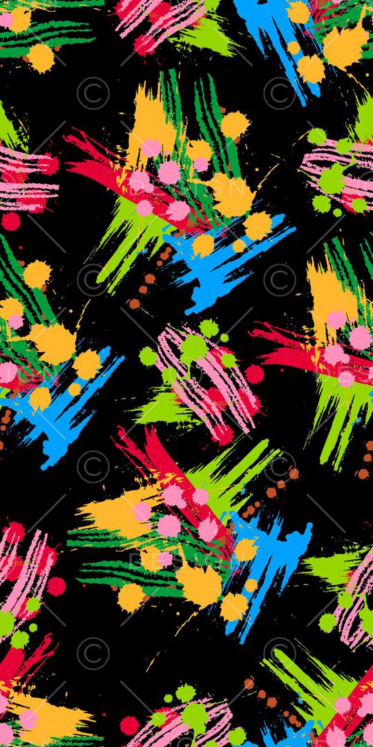 水墨笔触印花华亿平台图片