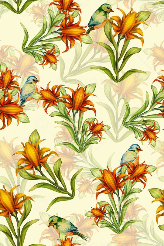 花鸟印花华亿平台图片