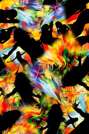 人物印花华亿平台图片