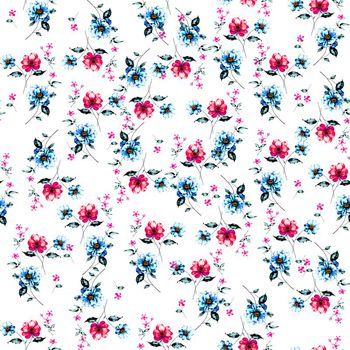 634270-蓝红小碎花花卉蓝