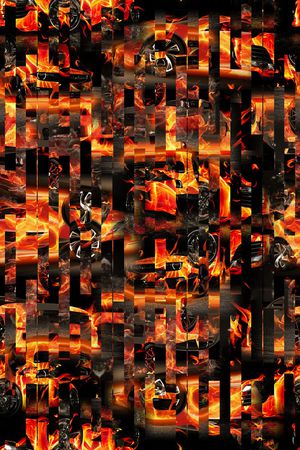 几何线条印花华亿平台图片