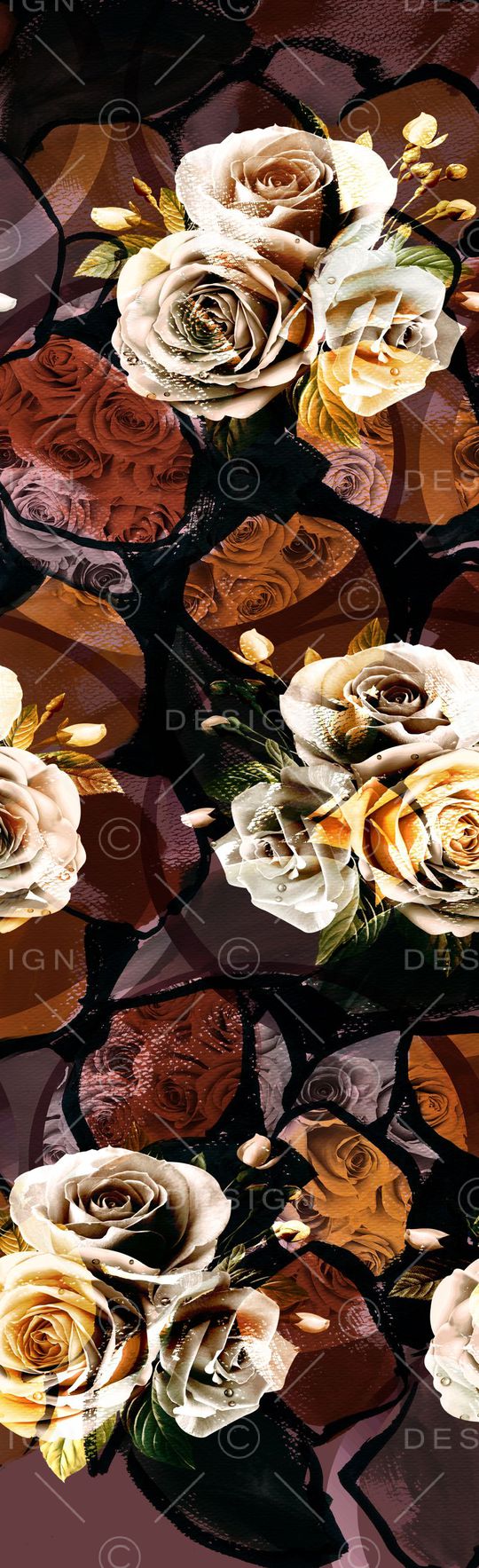 抽象彩图印花华亿平台图片