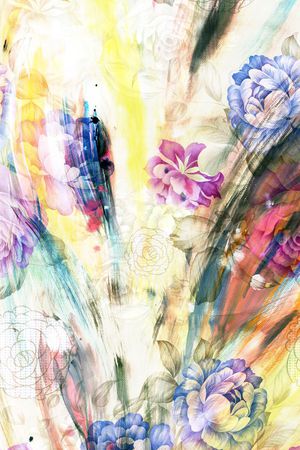 花卉印花华亿平台图片