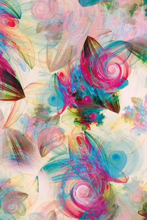 抽象水彩印花华亿平台图片