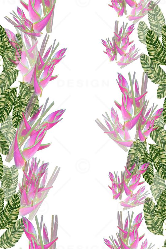 叶子组合印花华亿平台图片