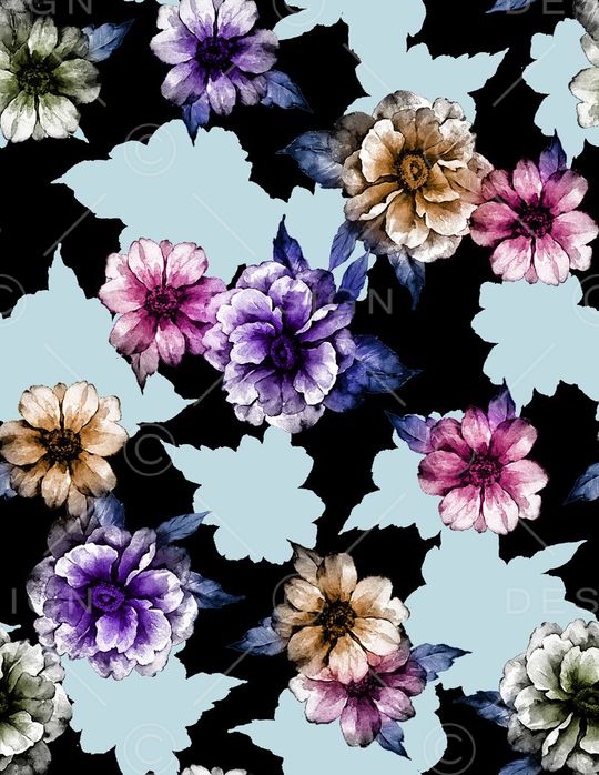 花卉印花华亿平台图片