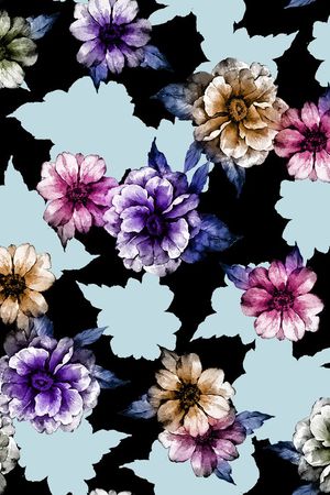 花卉印花华亿平台图片