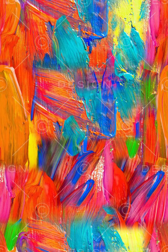 油画笔触印花华亿平台图片