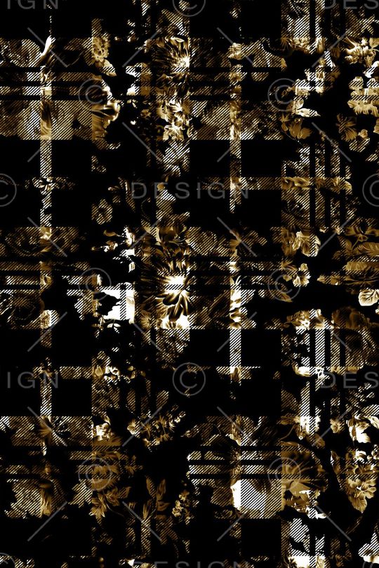 抽象格子印花华亿平台图片