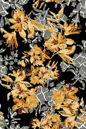 花卉印花华亿平台图片