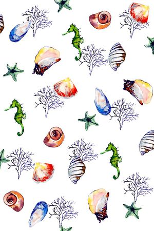 海洋生物印花华亿平台图片