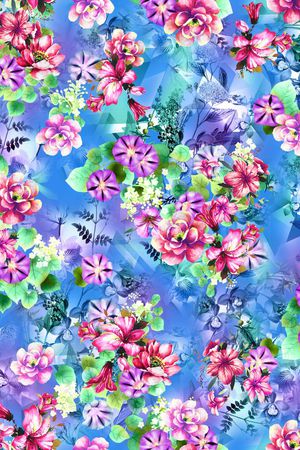 花卉印花华亿平台图片