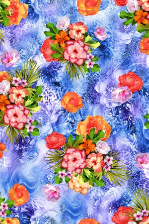 花卉印花华亿平台图片