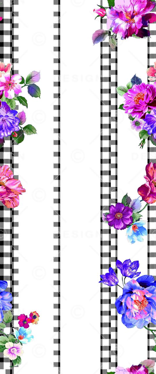 2016年秋冬女装花卉格子裙装华亿平台印花华亿平台图片