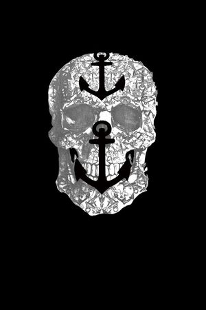 船锚骷髅头印花华亿平台图片