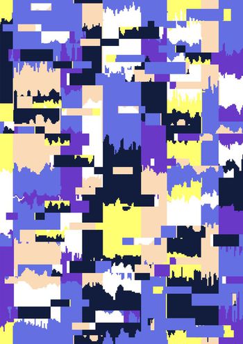 新型科技几何印花华亿平台图片