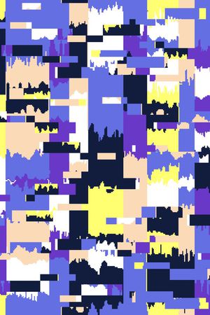 新型科技几何印花华亿平台图片