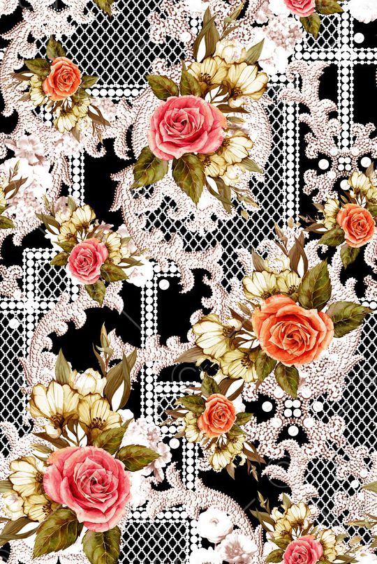 花卉印花华亿平台图片