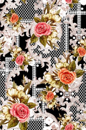 花卉印花华亿平台图片