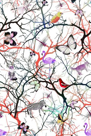 树枝印花华亿平台图片