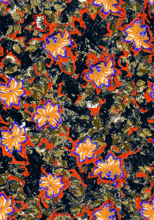 花卉印花华亿平台图片