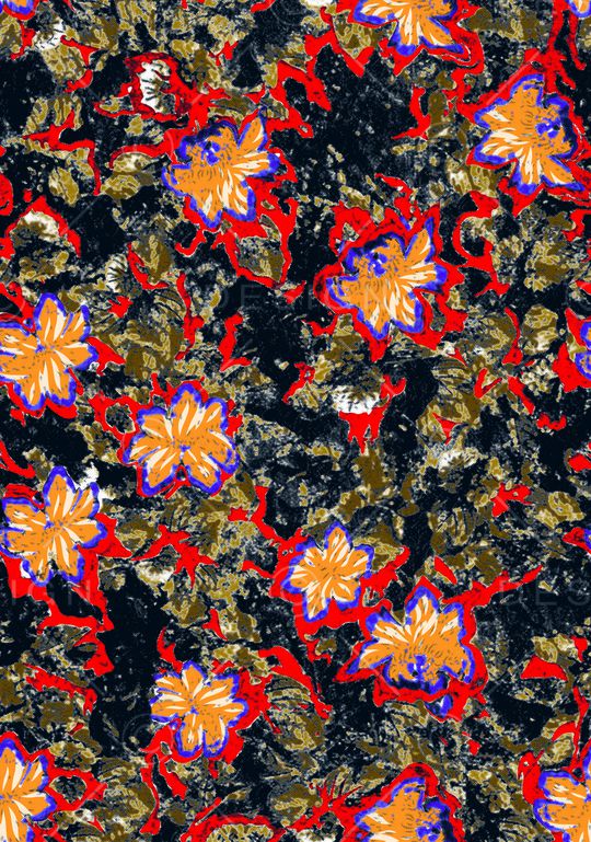 花卉印花华亿平台图片