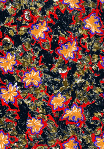 花卉印花华亿平台图片