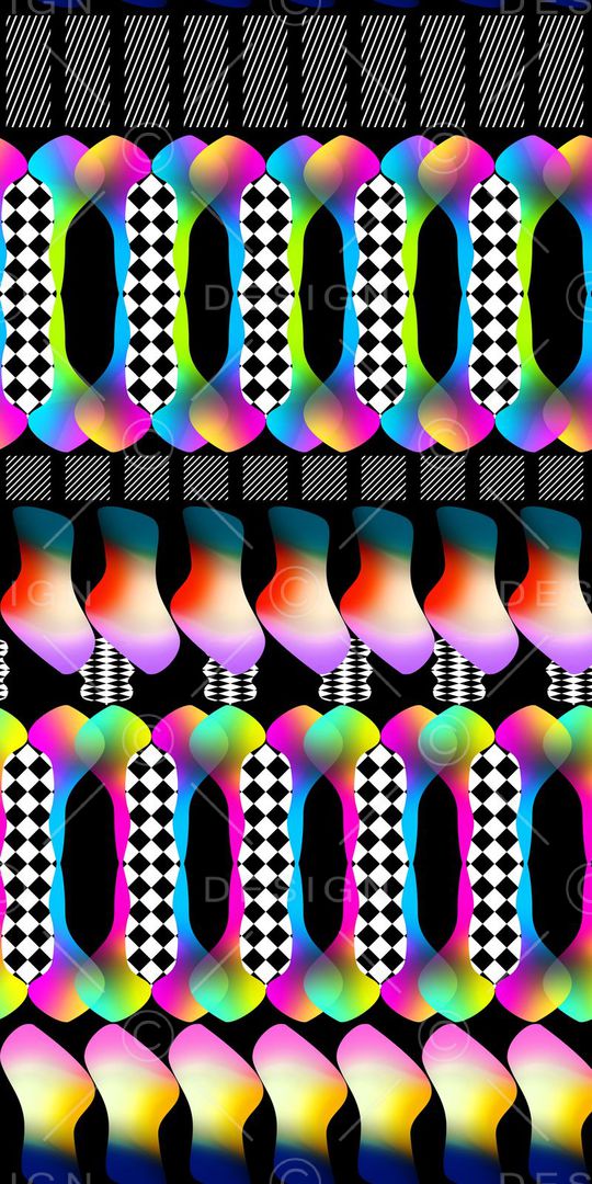 几何抽象时尚女装裙子华亿平台印花华亿平台图片