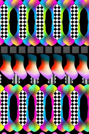 几何抽象时尚女装裙子华亿平台印花华亿平台图片