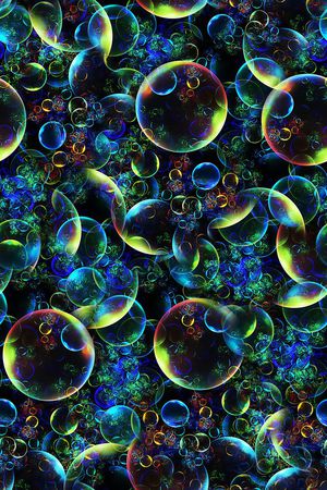 时尚潮流分形抽象几何数码印花印花华亿平台图片