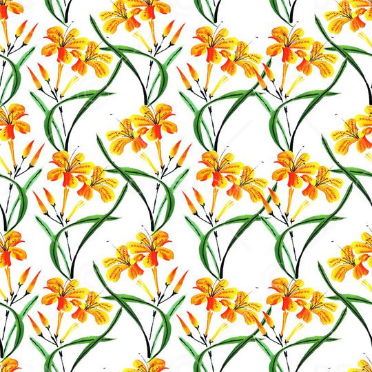 水仙花印花华亿平台图片