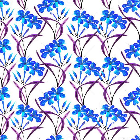 水仙花印花华亿平台图片