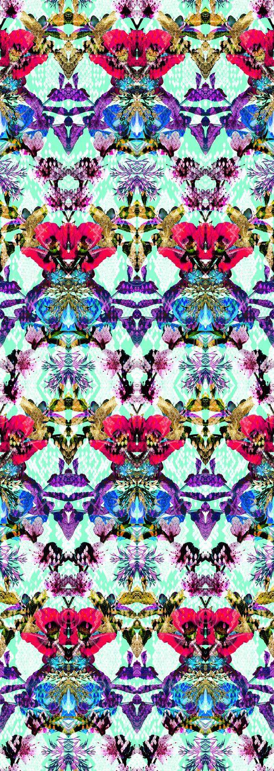 罂粟、桃花、蛇纹、对称印花华亿平台图片