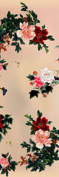 花鸟印花华亿平台图片