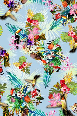 热带氛围印花华亿平台图片