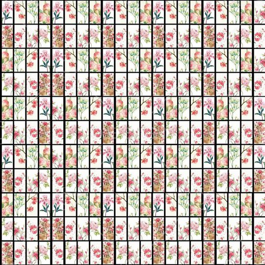 瓷砖窗花花卉印花华亿平台图片