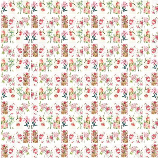 瓷砖窗花花卉印花华亿平台图片