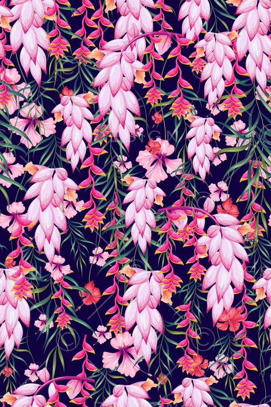 天堂鸟花印花华亿平台图片