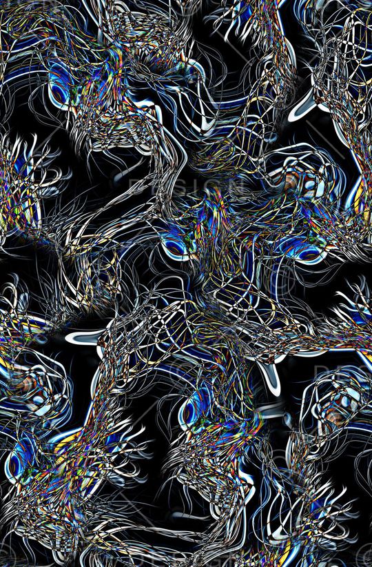 时尚抽象分形男装外套卫衣T恤数码印花印花华亿平台图片