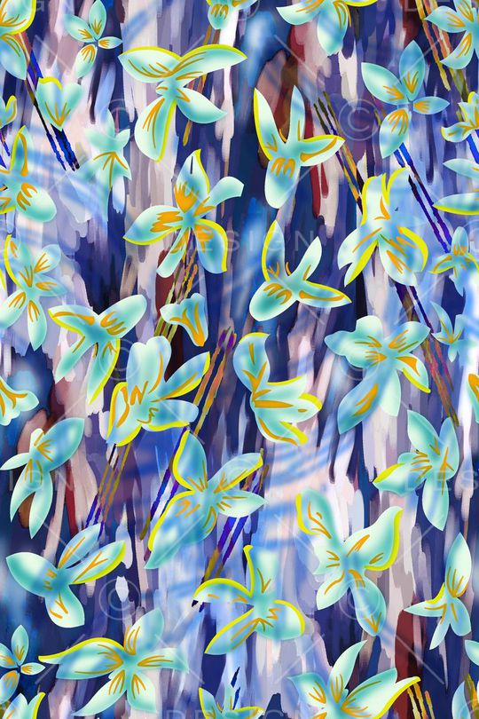 花卉印花华亿平台图片