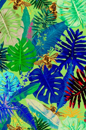 蜜蜂印花华亿平台图片