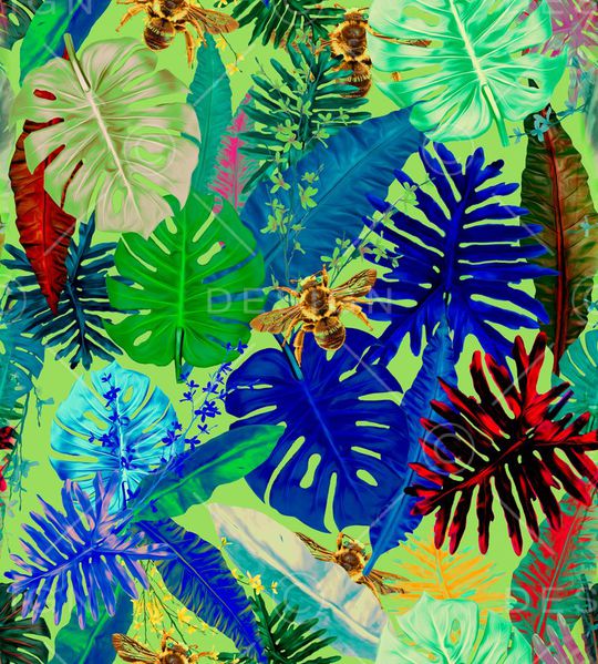 蜜蜂印花华亿平台图片