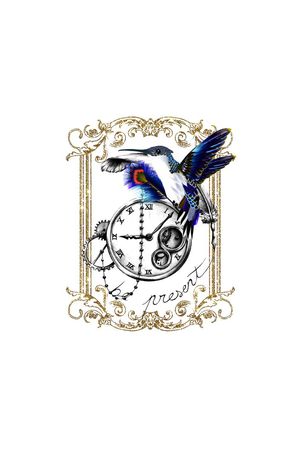 羽毛飞鸟印花华亿平台图片