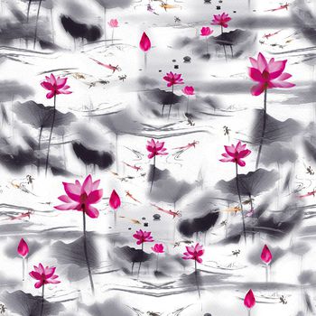 荷花印花华亿平台图片