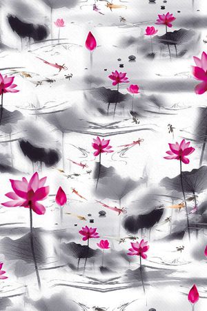 荷花印花华亿平台图片