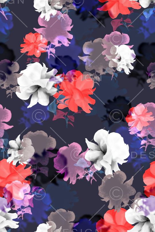 花卉印花华亿平台图片